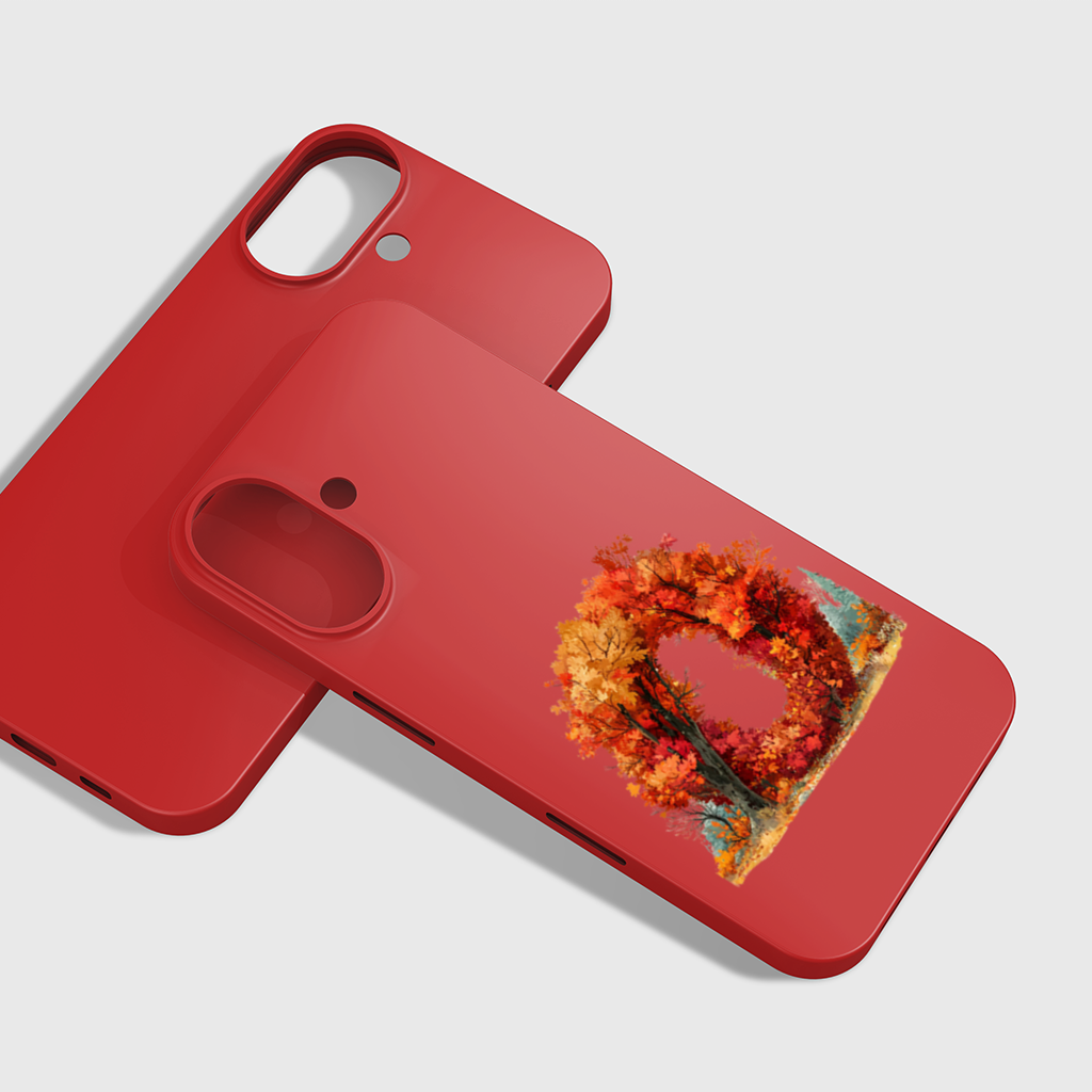 Sonbahar Yapraklı O Harfi iPhone 16 Plus Kılıfı