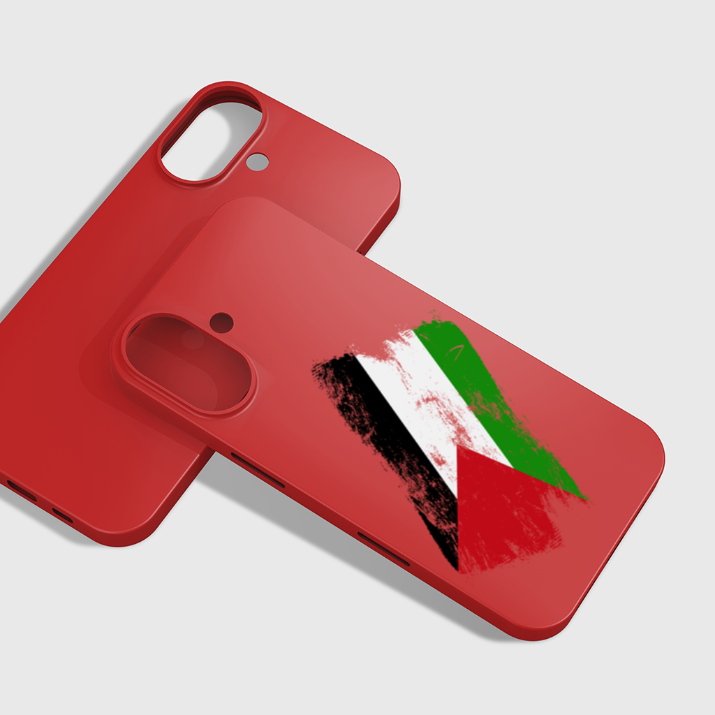 Filistin Direniş Bayrağı Fırça Darbesi iPhone 16 Plus Kılıfı