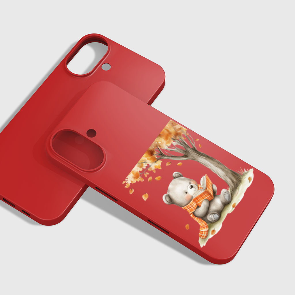 Reading Bear with Orange Scarf 