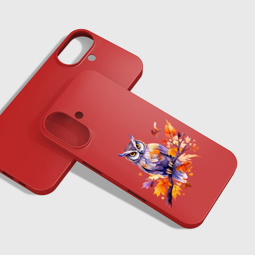 Whimsical Autumn Owl and Butterfly iPhone 16 Plus Case