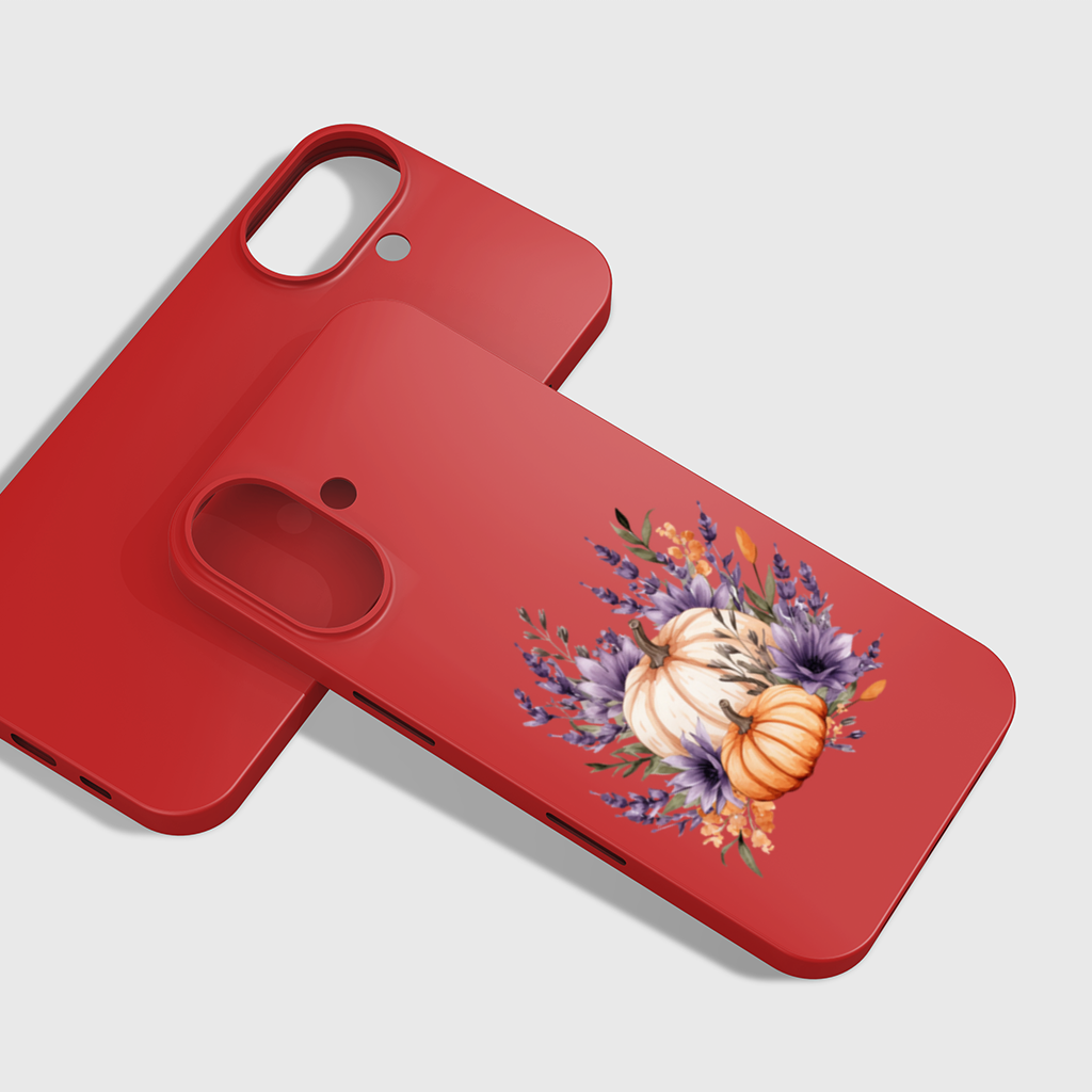 Lavender and Pumpkin Autumn Bouquet iPhone 16 Plus Case