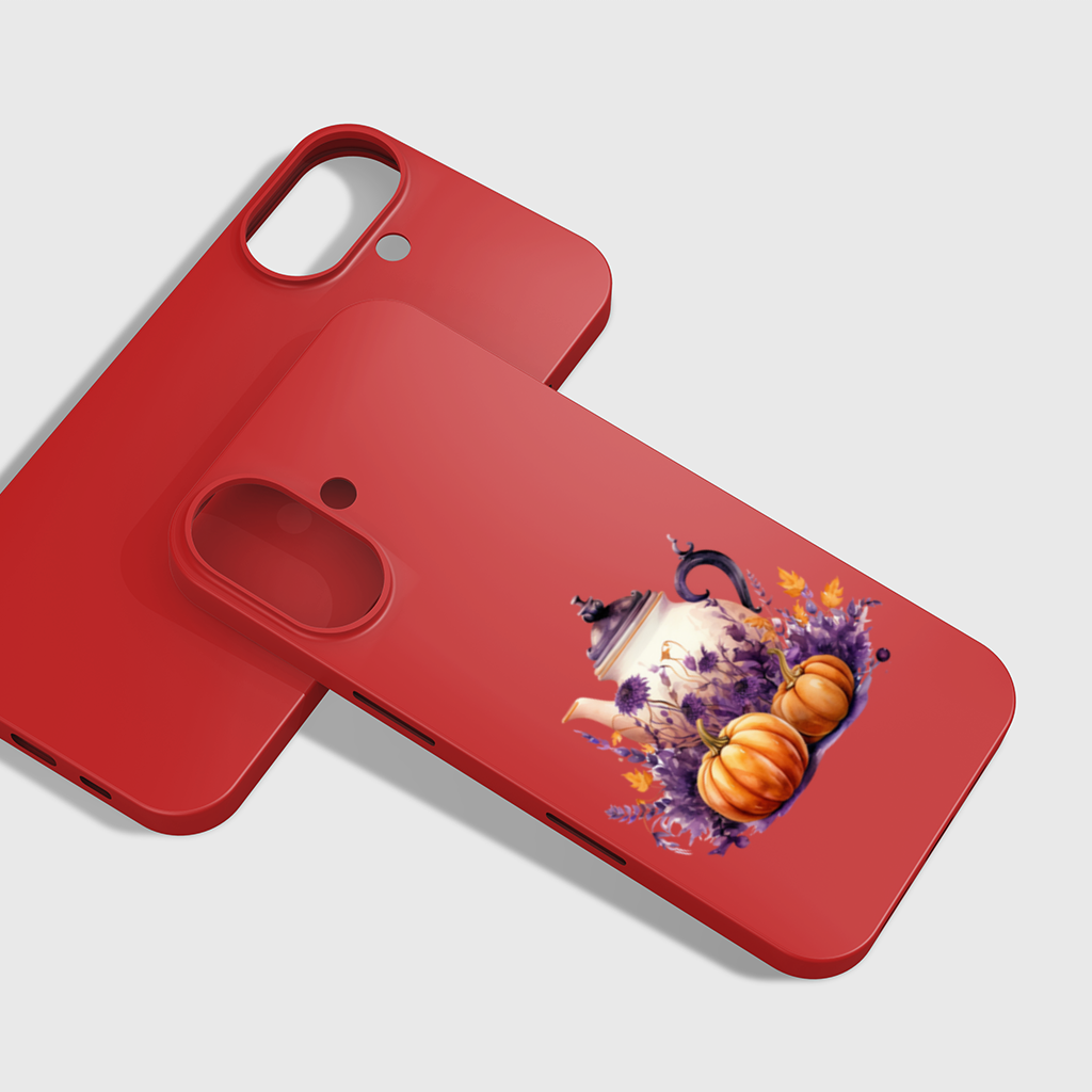 Vintage Purple Floral Pumpkin Teapot iPhone 16 Plus Case