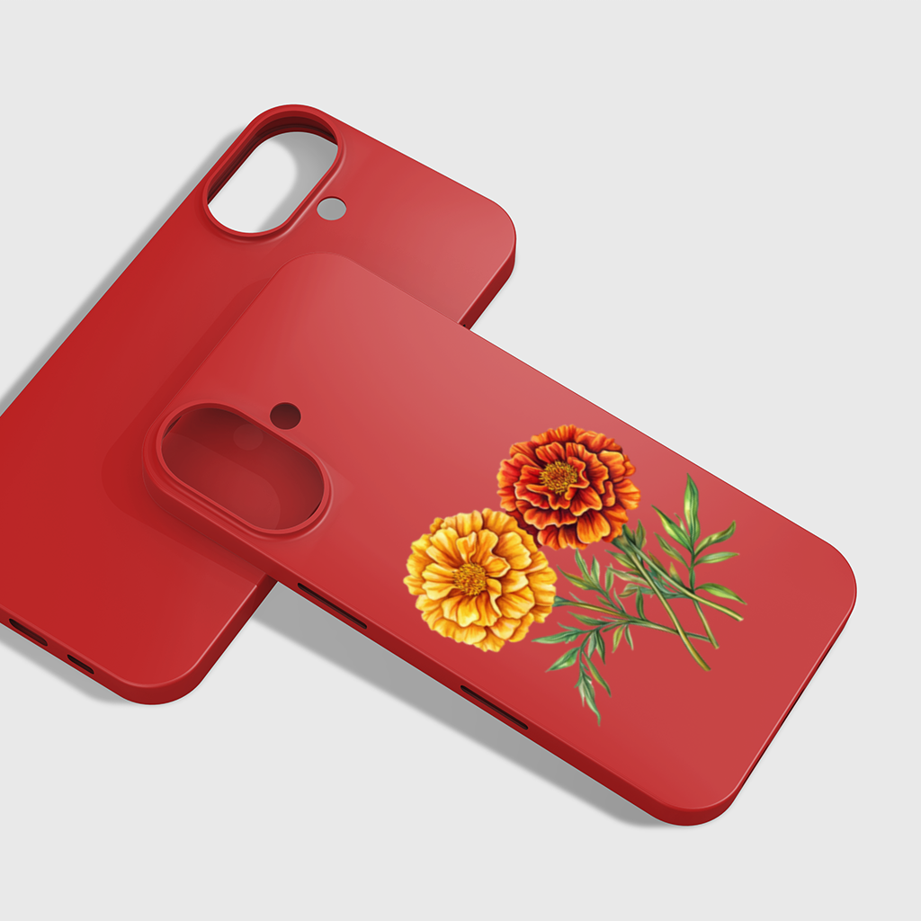 Botanical Yellow Orange Marigold 