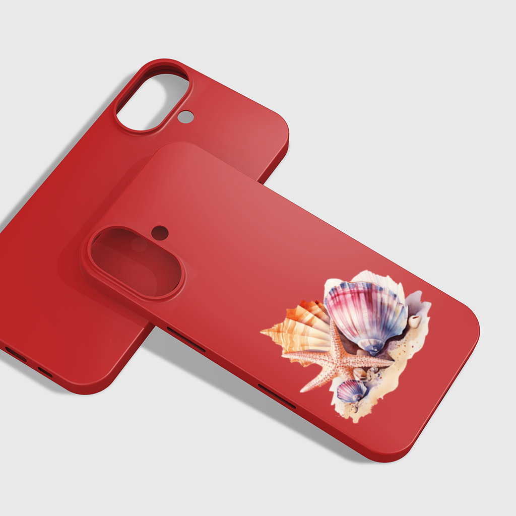 Suluboya Sahil Deniz Kabukları iPhone 16 Plus Kılıfı