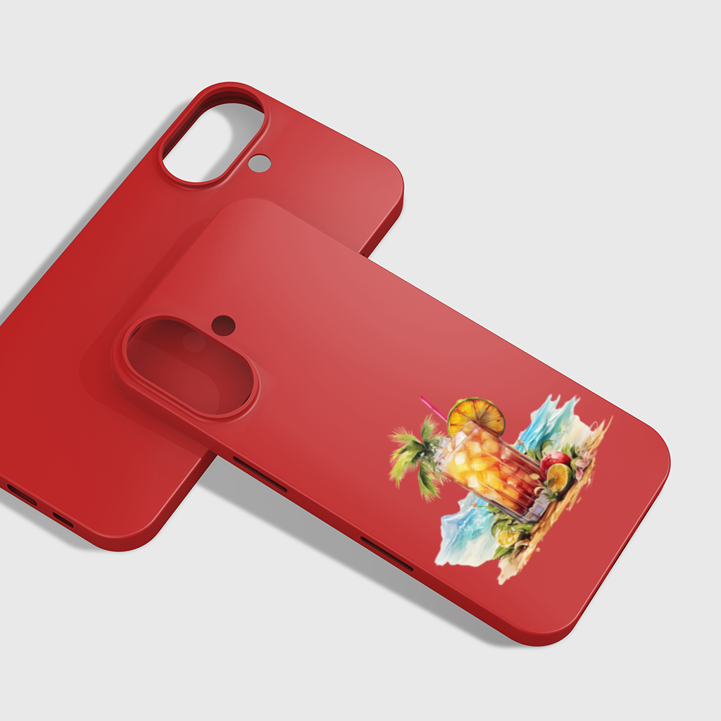 Tropical Island Beach Cocktail with Fruit iPhone 16 Plus Case
