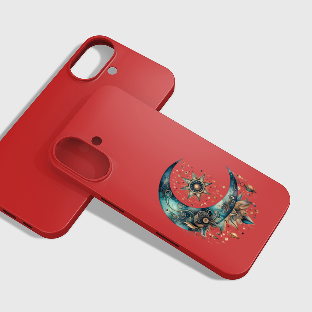 Boho Celestial Sun and Moon iPhone 16 Plus Case
