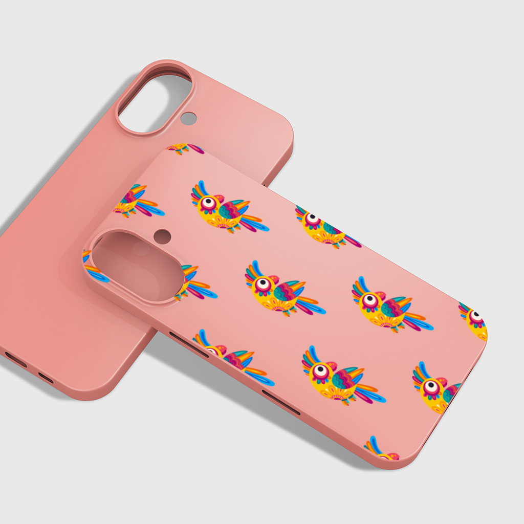 Vibrant Tropical Parrot Folk iPhone 16 Plus Case