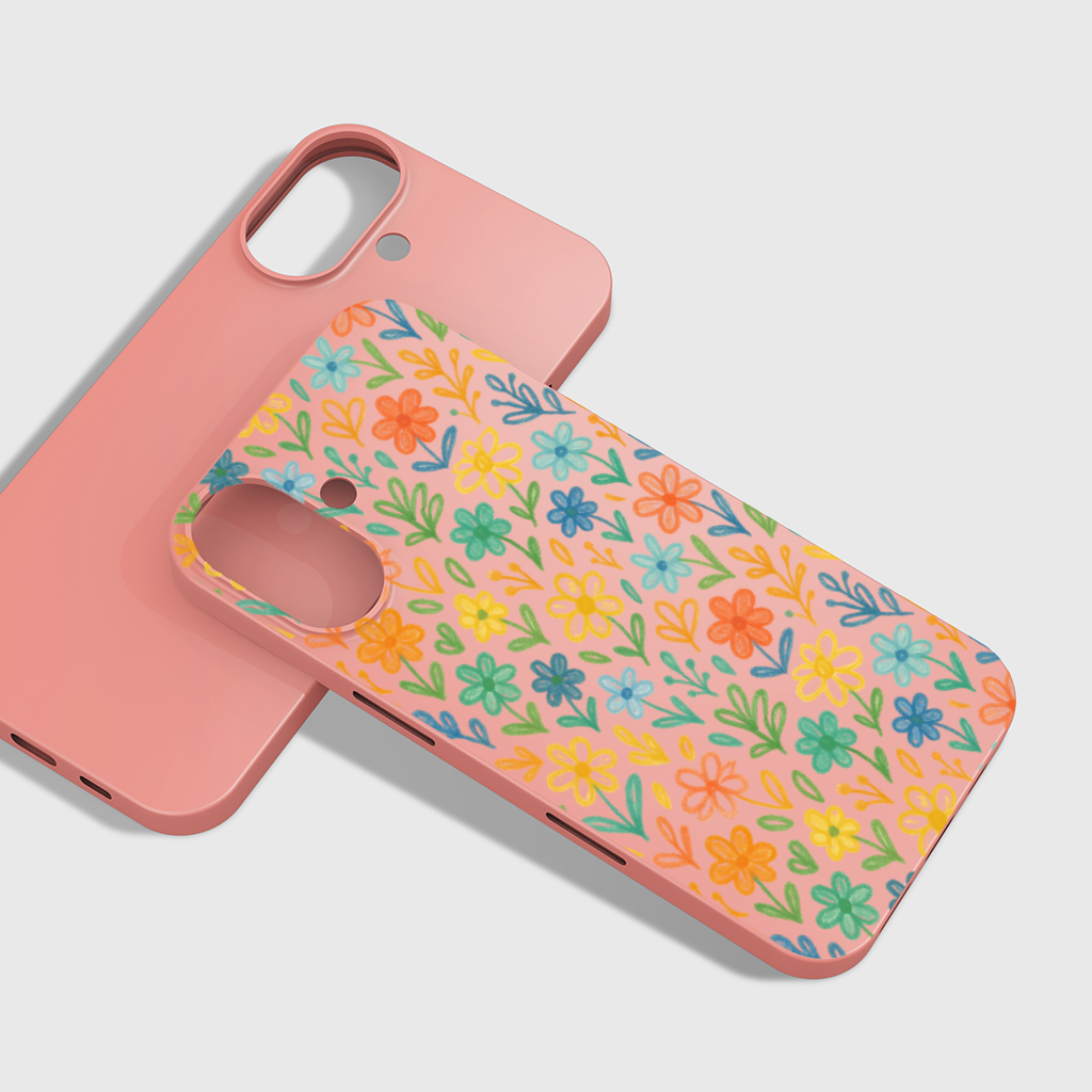 Renkli Boho Kır Çiçekleri iPhone 16 Plus Kılıfı
