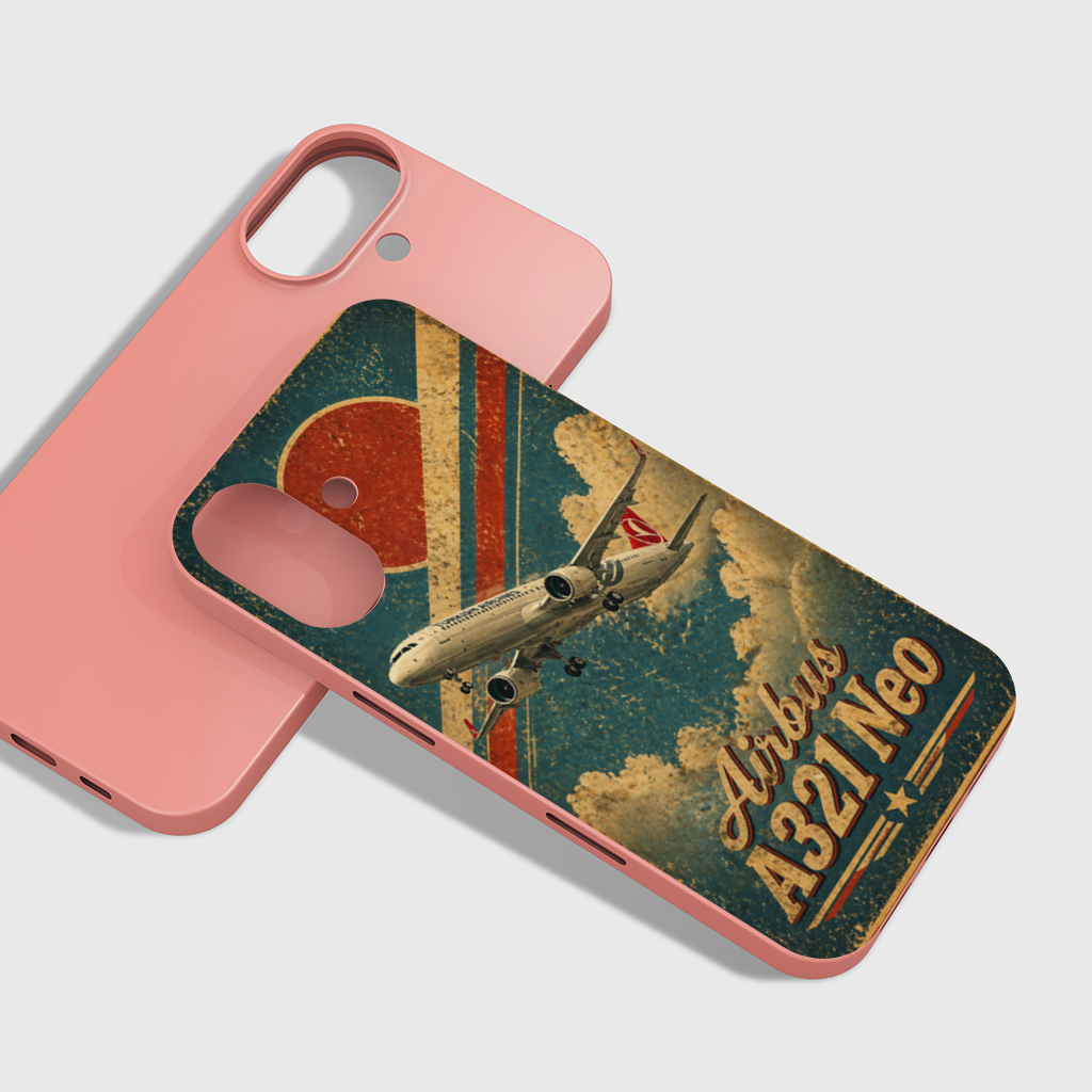 Airbus A321 Neo Turkish Airlines Retro iPhone 16 Plus Case