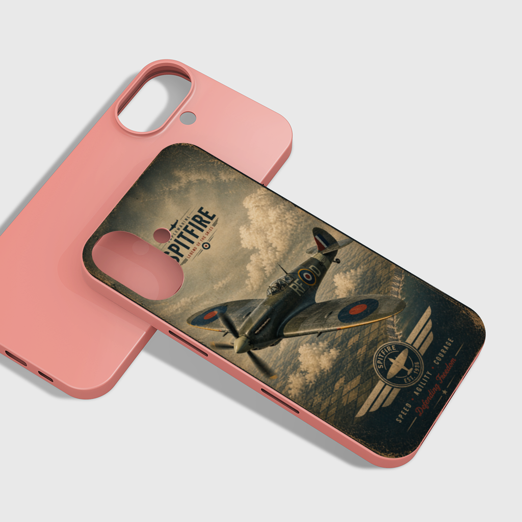 Spitfire Fighter Plane Retro iPhone 16 Plus Case