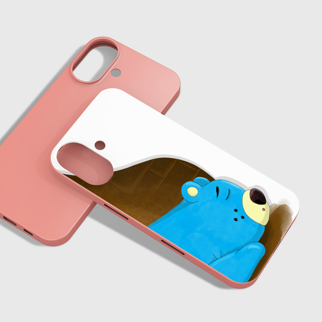 Blue teddy bear Pooli-Fairytale Character iPhone 16 Plus Case