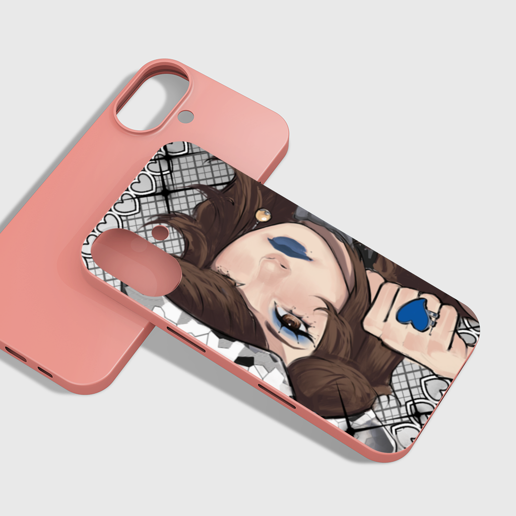 blue heart iPhone 16 Plus Case