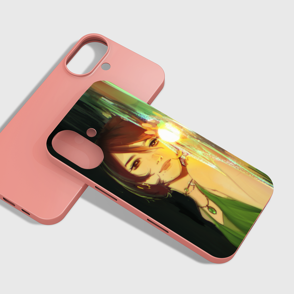 Sunset Glow Anime Girl Illustration iPhone 16 Plus Case