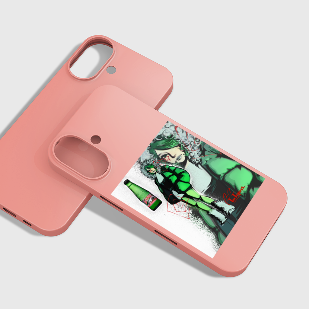 girl-in-coat illustration iPhone 16 Plus Case