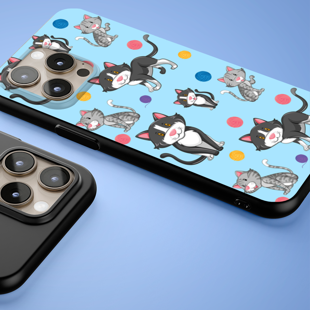 cat repeat pattern iPhone 15 Pro and Pro Max Case