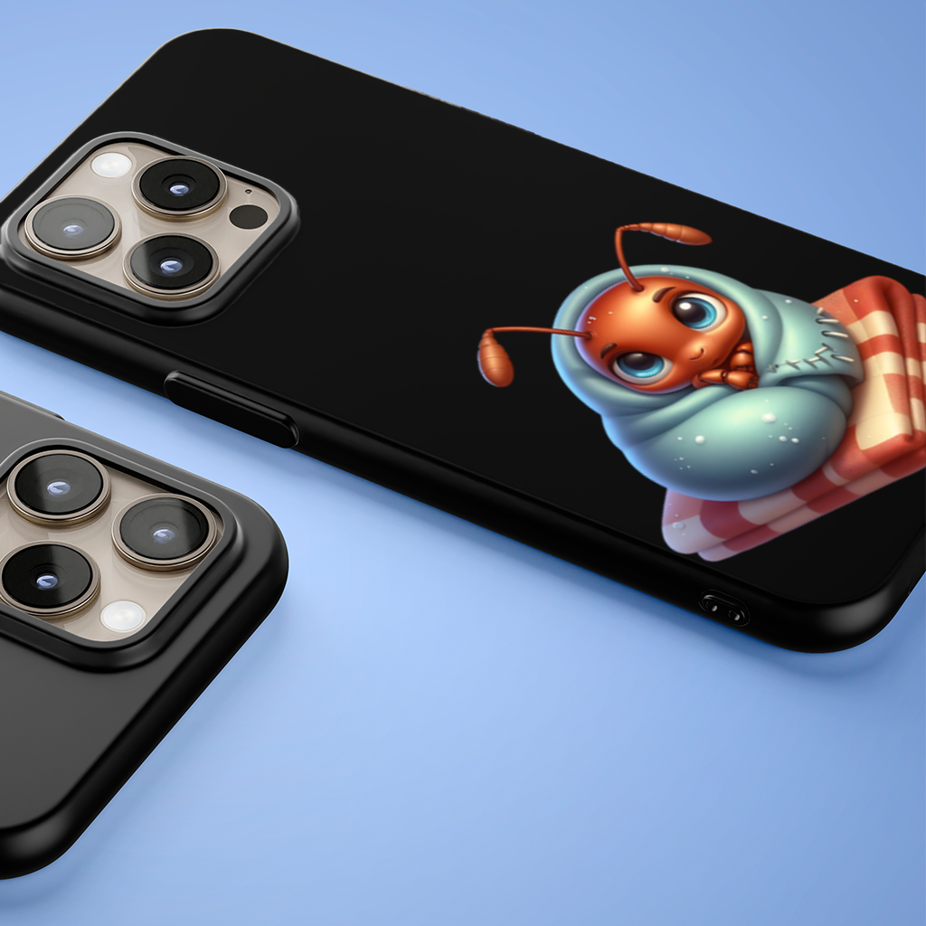Kawaii Baby Ant Wrapped in Blanket iPhone 15 Pro and Pro Max Case