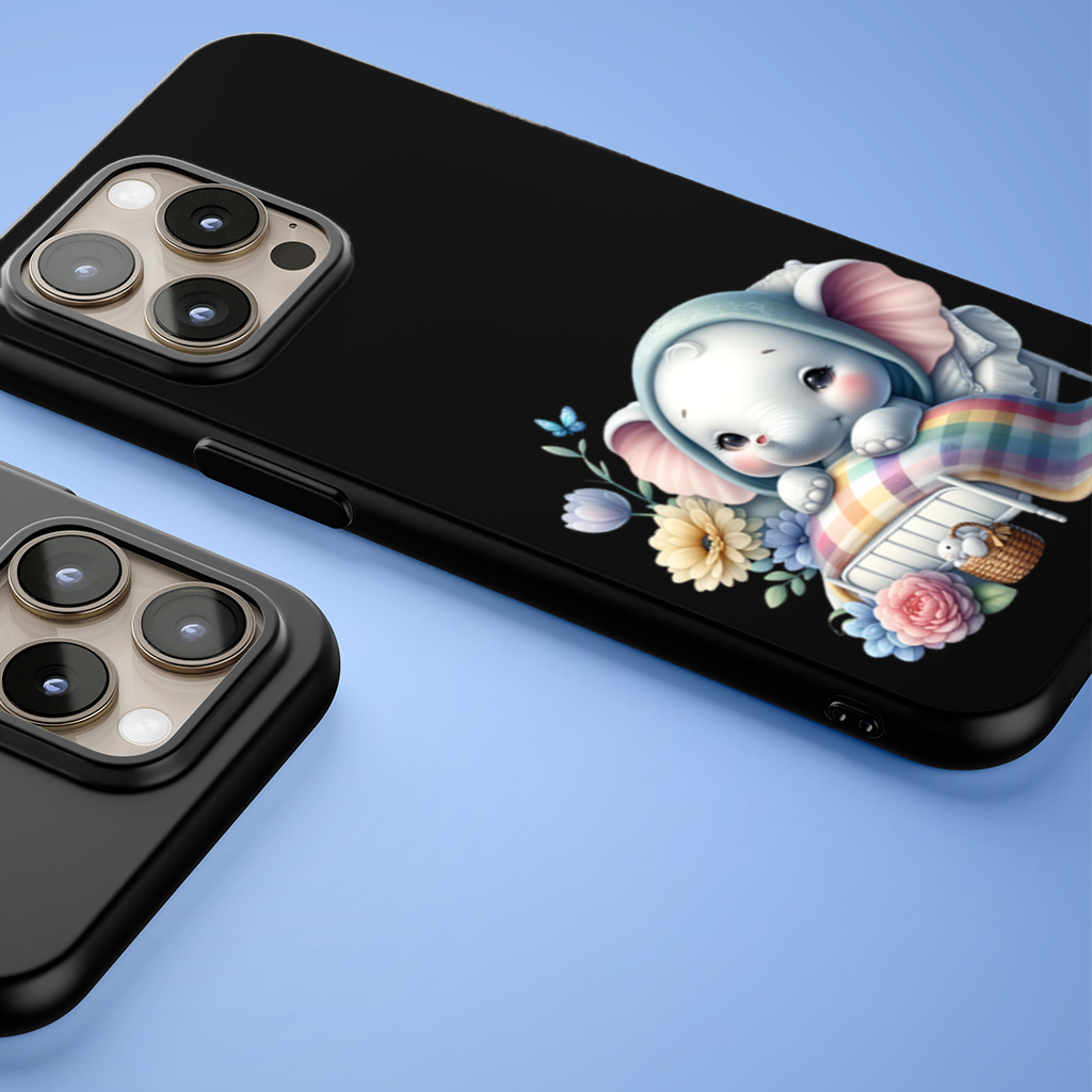 Sleeping Baby Elephant in Bed iPhone 15 Pro and Pro Max Case