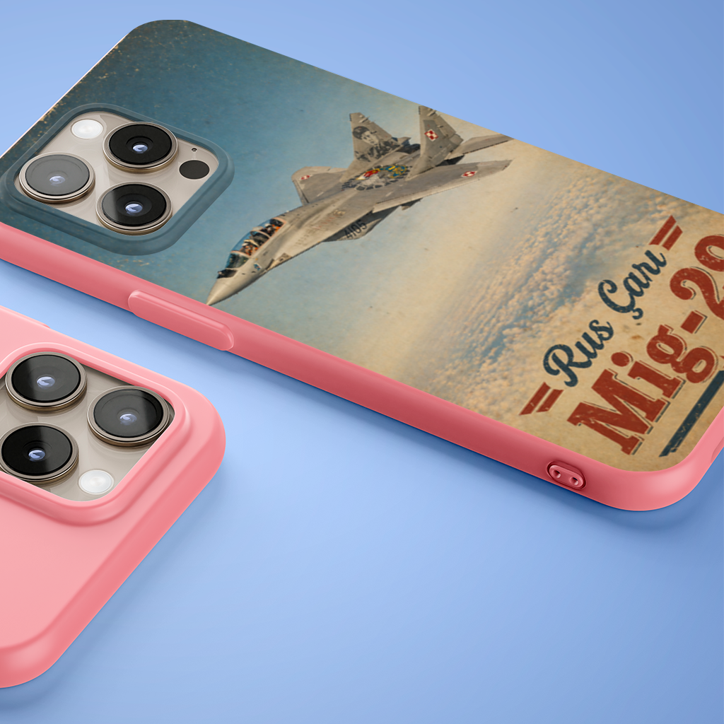 Russian Tsar Mig-29 Fighter Jet Retro iPhone 15 Pro Max Case