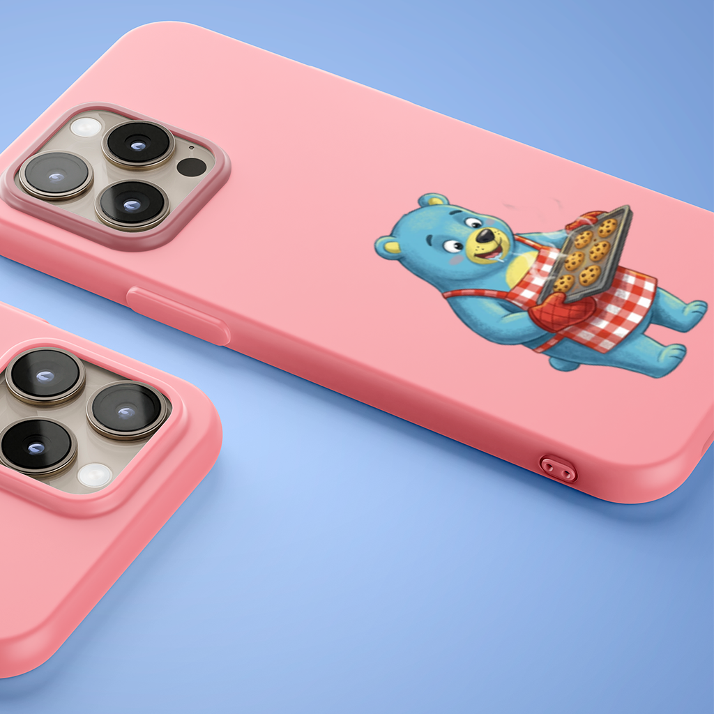 Blue Bear Pooli-Bakery-Cartoon character iPhone 15 Pro Max Case