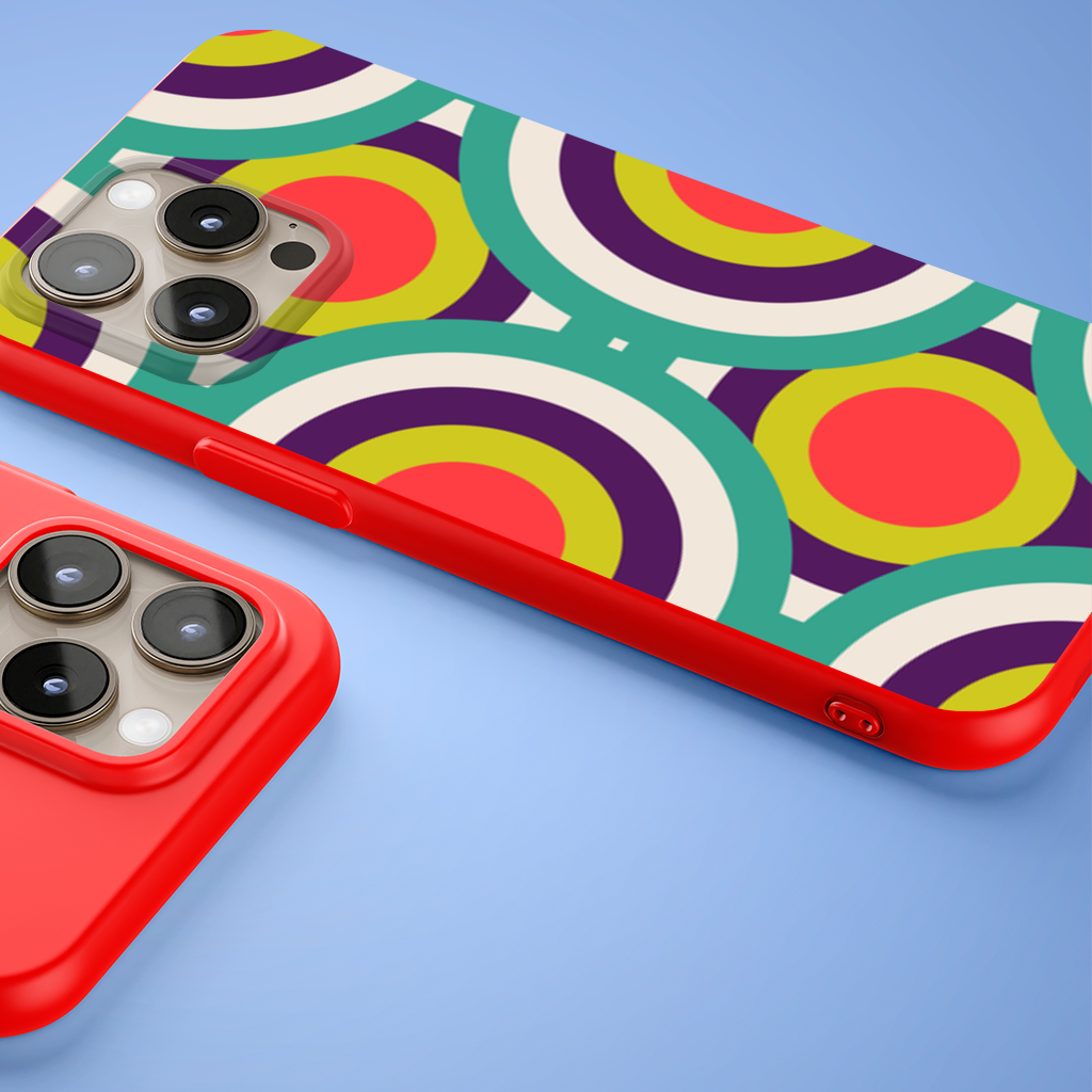 Colorful Geometric Circle Pattern iPhone 15 Pro and Pro Max Case