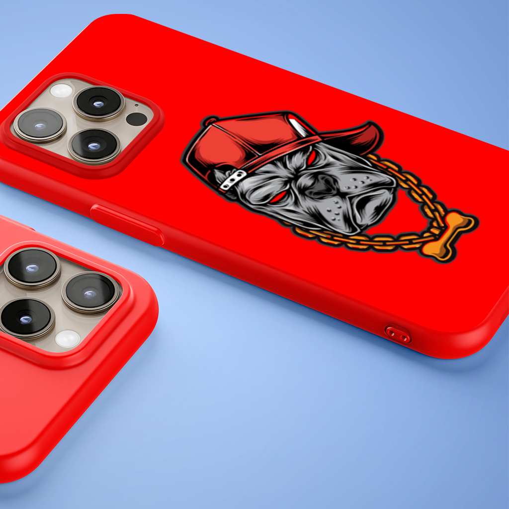 Hip Hop Style Gangster Dog Illustration iPhone 15 Pro and Pro Max Case