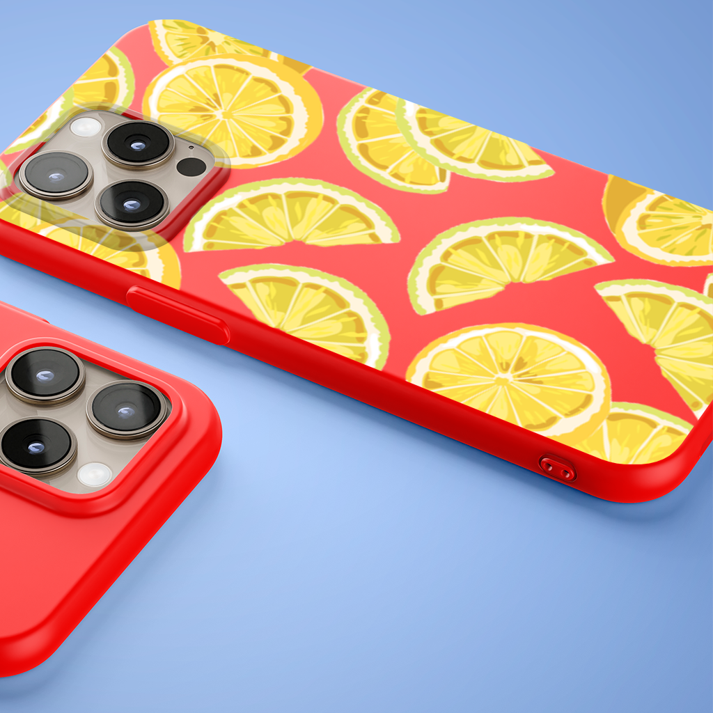 Fresh Lemon Slices Vibrant Summer Pattern iPhone 15 Pro and Pro Max Case