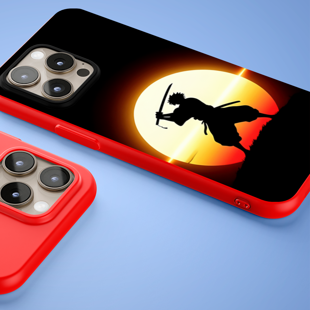Samurai Silhouette Under the Rising Sun Honor and Strength iPhone 15 Pro and Pro Max Case