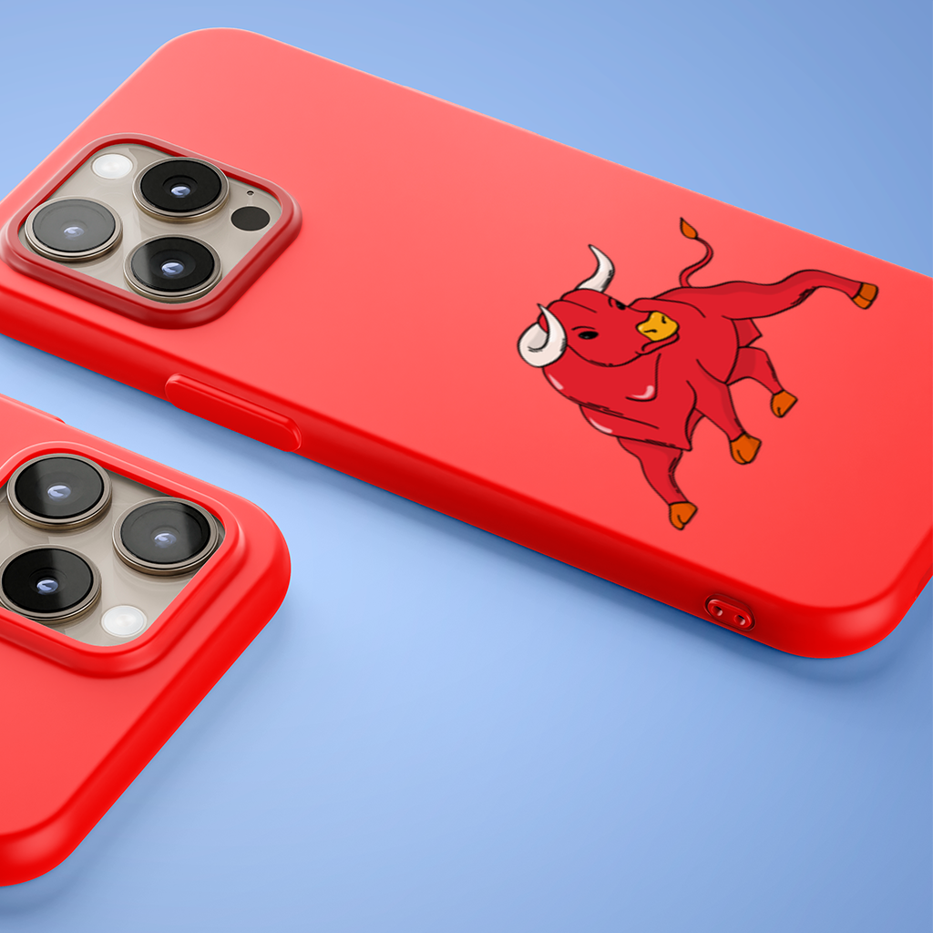 Spanish Red Bull Illustration Inspired by Matador Theme iPhone 15 Pro and Pro Max Case