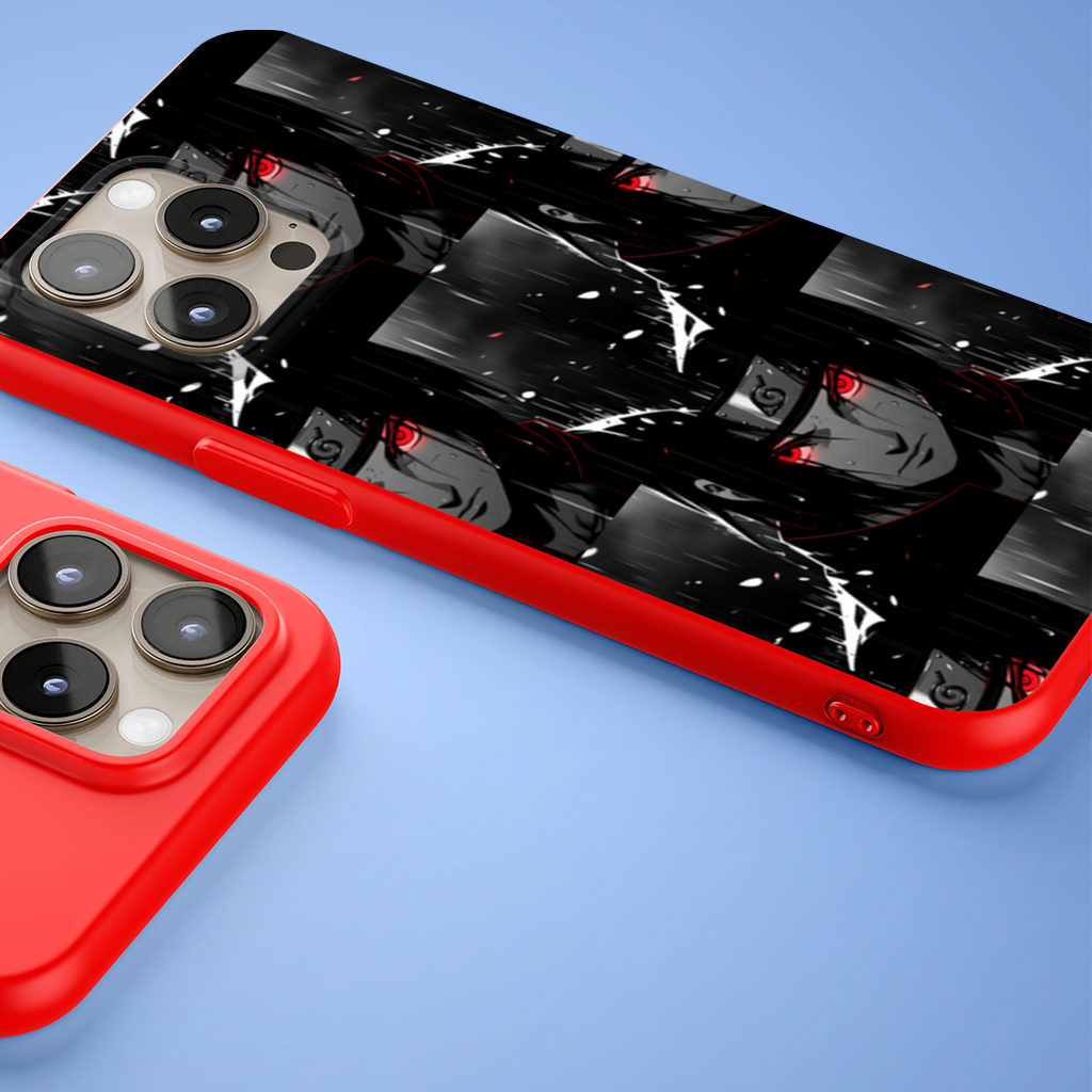 Itachi Uchiha  Sharingan Awakening in the Rain iPhone 15 Pro and Pro Max Case