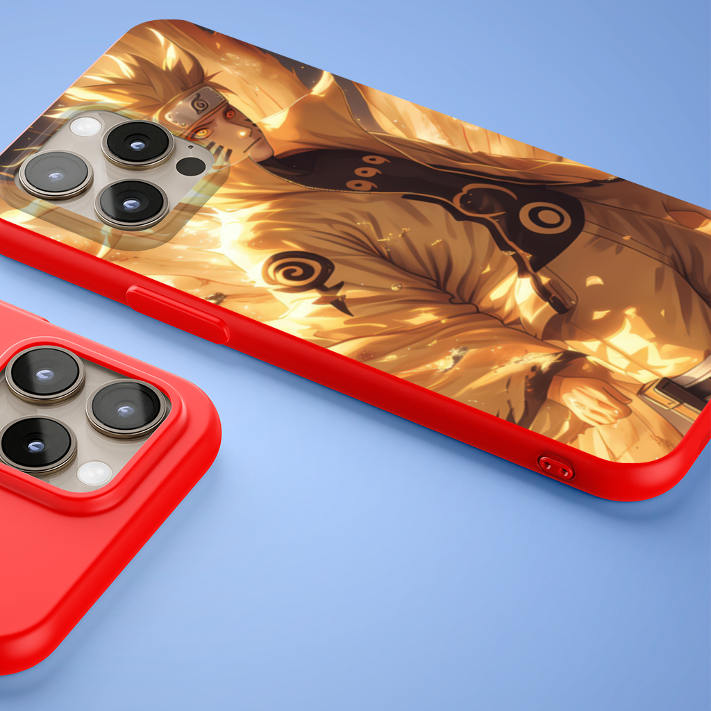 Naruto Uzumaki  Kurama Chakra Mode Awakening iPhone 15 Pro and Pro Max Case