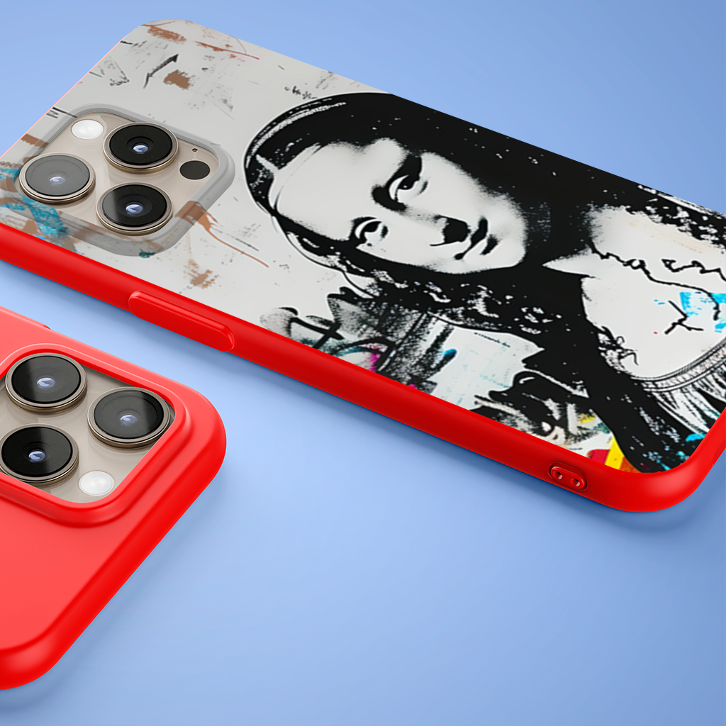 Graffiti Style Modern Mona Lisa Illustration iPhone 15 Pro and Pro Max Case