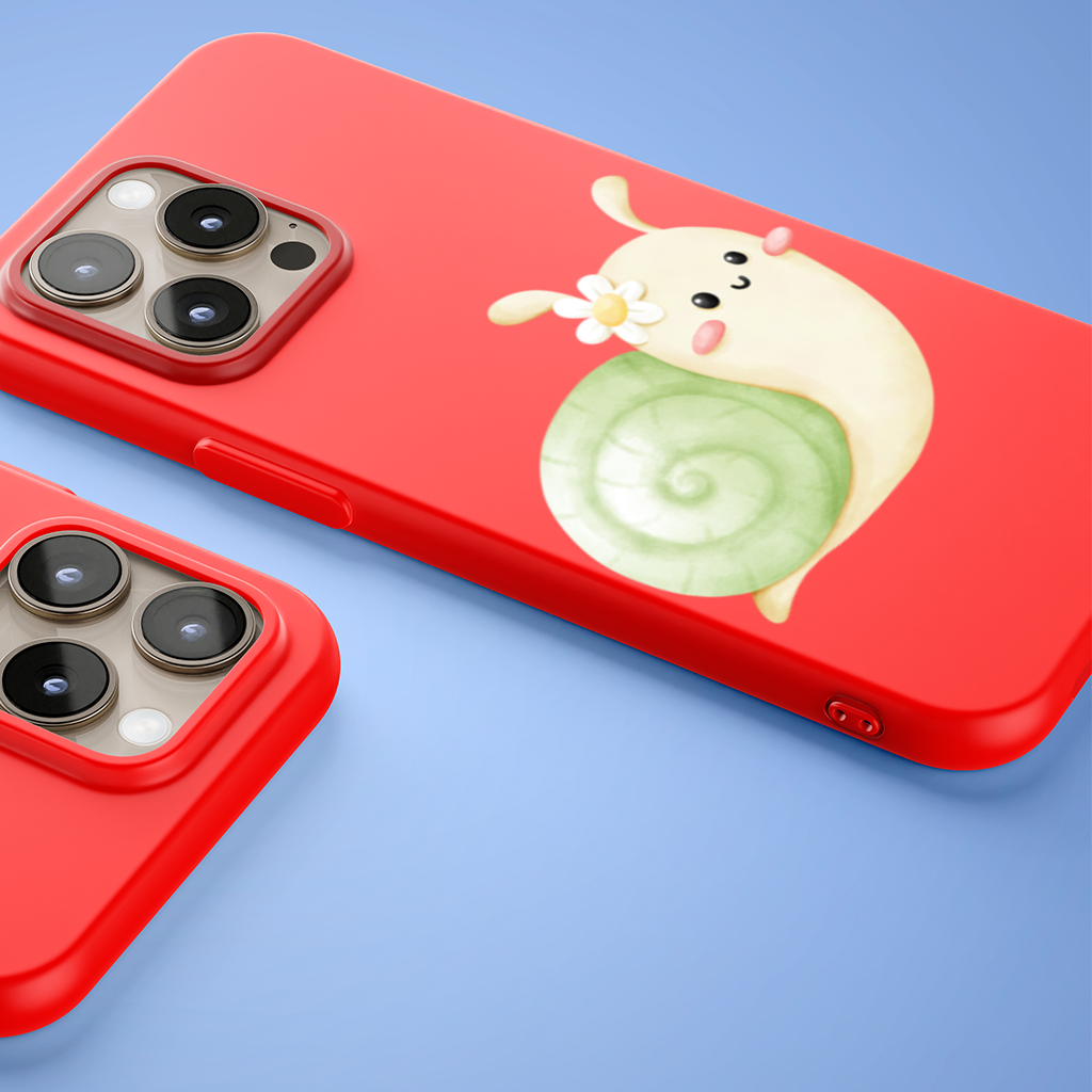 Cute Snail Illustration iPhone 15 Pro and Pro Max Case