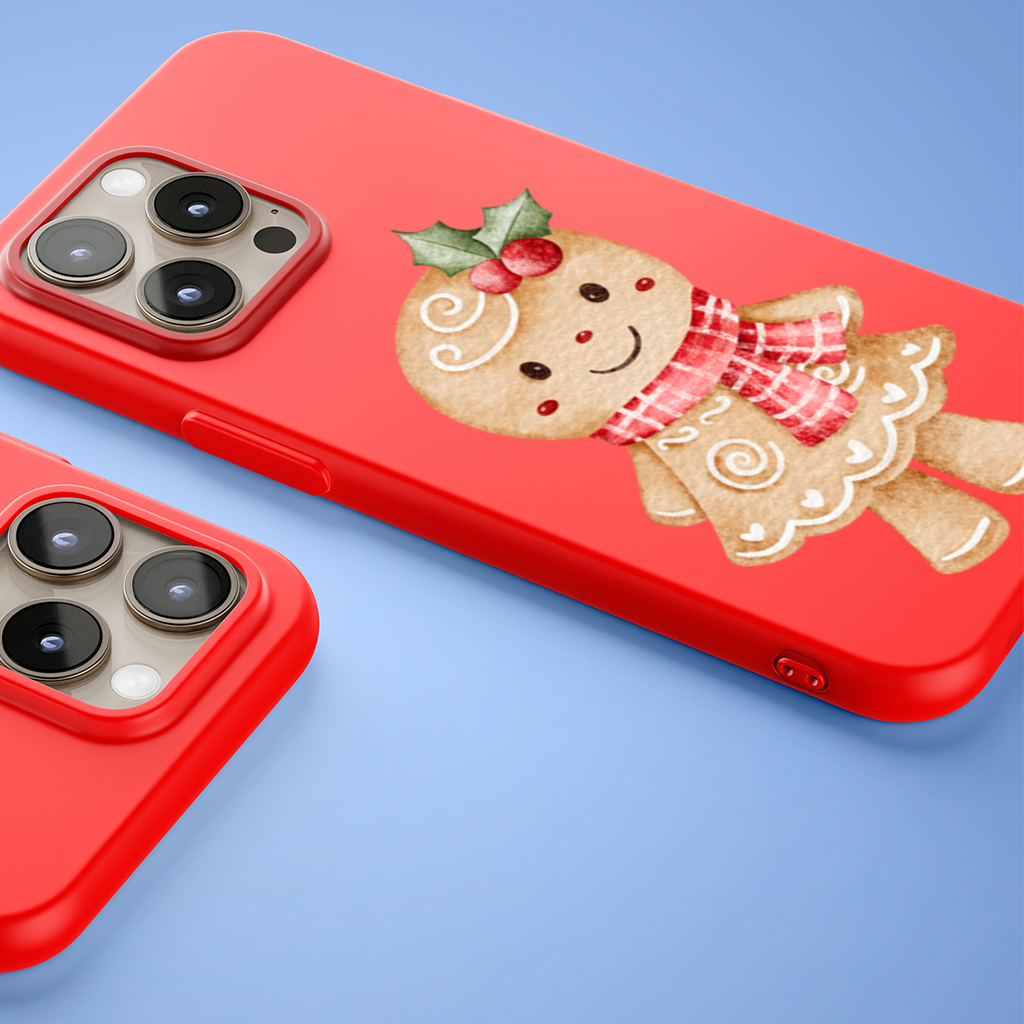 Cute Gingerbread Cookie Character iPhone 15 Pro and Pro Max Case