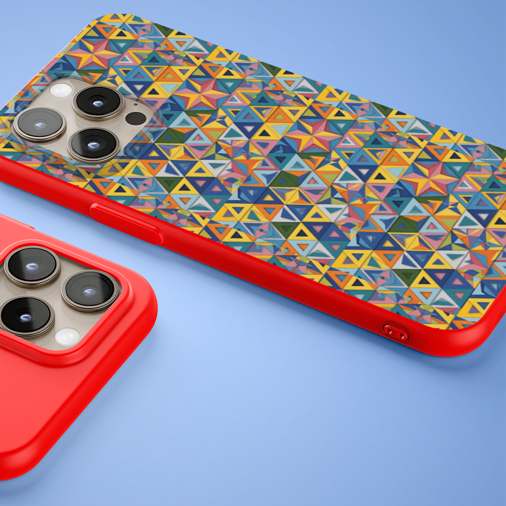Rainbow triangle pattern iPhone 15 Pro and Pro Max Case