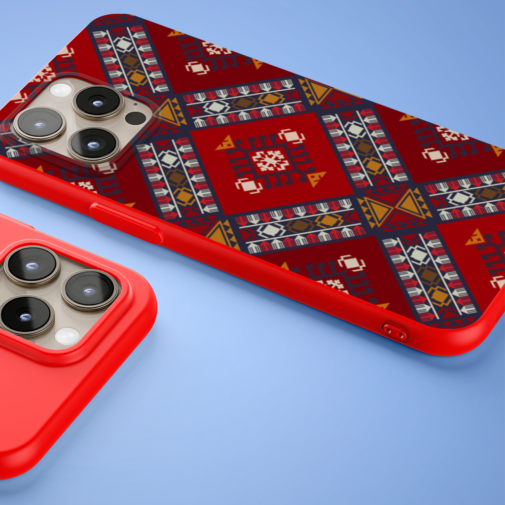 Traditional Kilim Pattern Motif iPhone 15 Pro and Pro Max Case