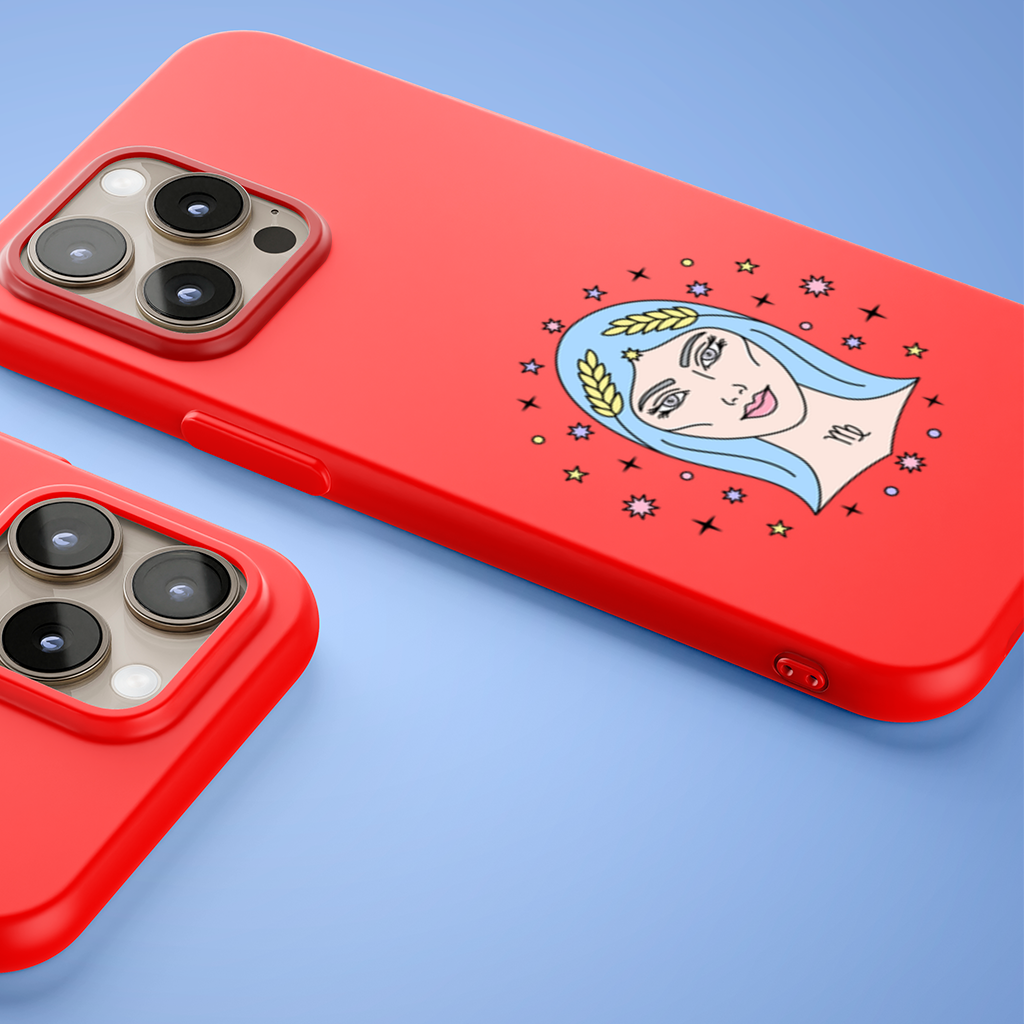 Virgo Zodiac Mystical Woman and Stars iPhone 15 Pro and Pro Max Case