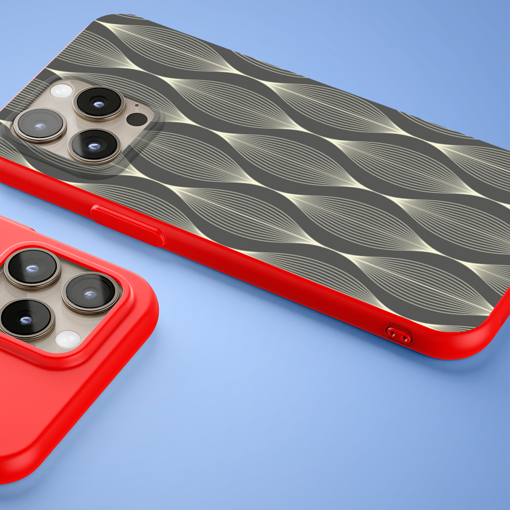 Art Deco Geometric Wavy Pattern iPhone 15 Pro and Pro Max Case