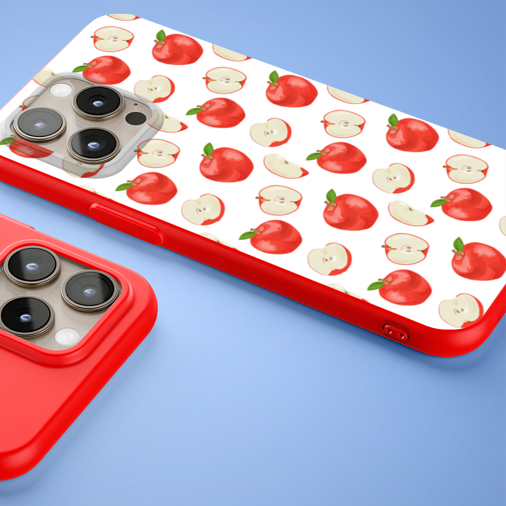 Red Apple Slices iPhone 15 Pro and Pro Max Case