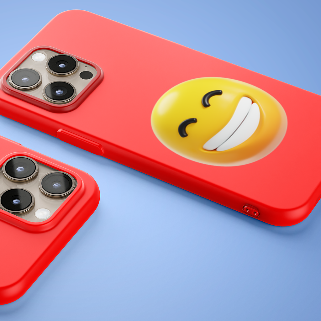 3D Smiling Emoji iPhone 15 Pro and Pro Max Case