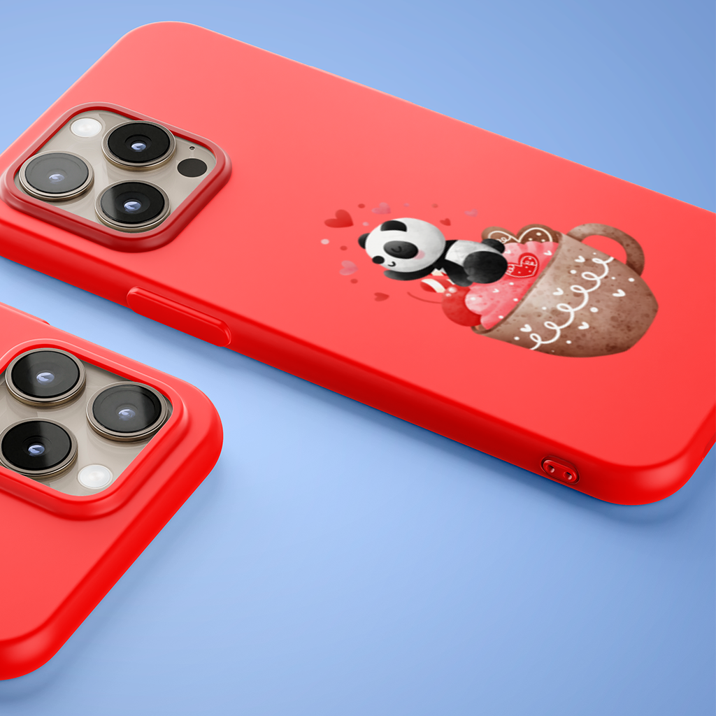 Kawaii Panda Coffee Time iPhone 15 Pro and Pro Max Case
