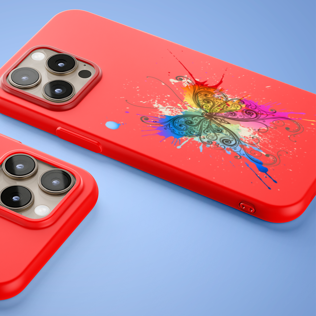 Colorful Watercolor Butterfly iPhone 15 Pro and Pro Max Case