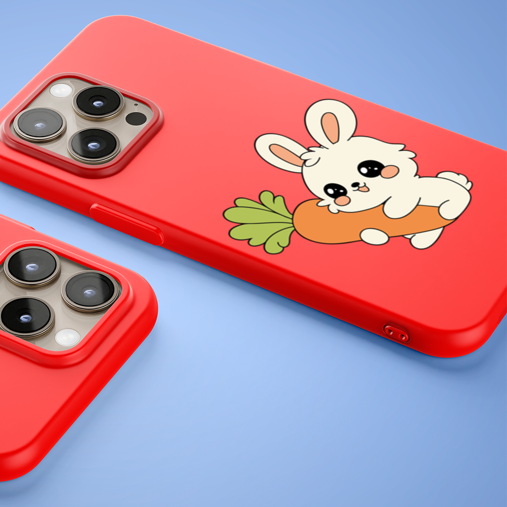 Kawaii Bunny with Carrot iPhone 15 Pro and Pro Max Case