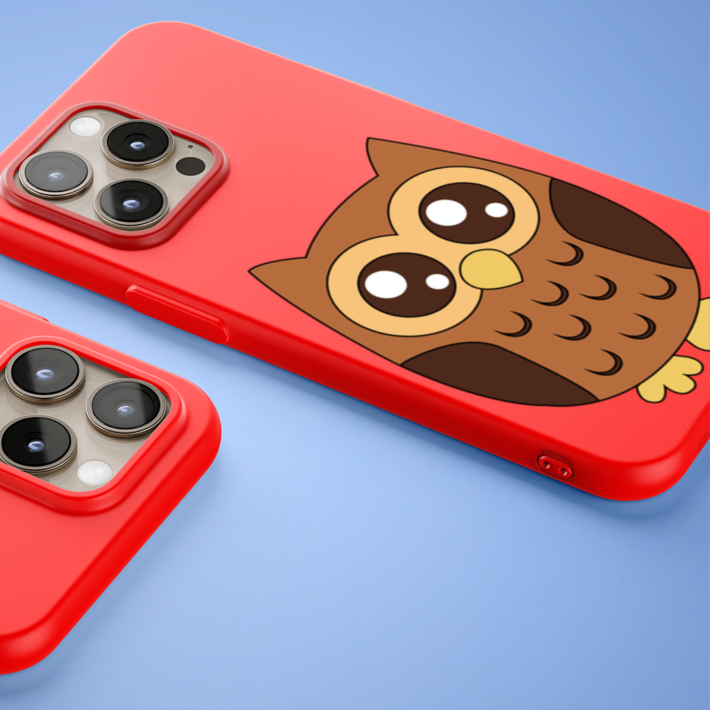 Cute Brown Owl iPhone 15 Pro and Pro Max Case