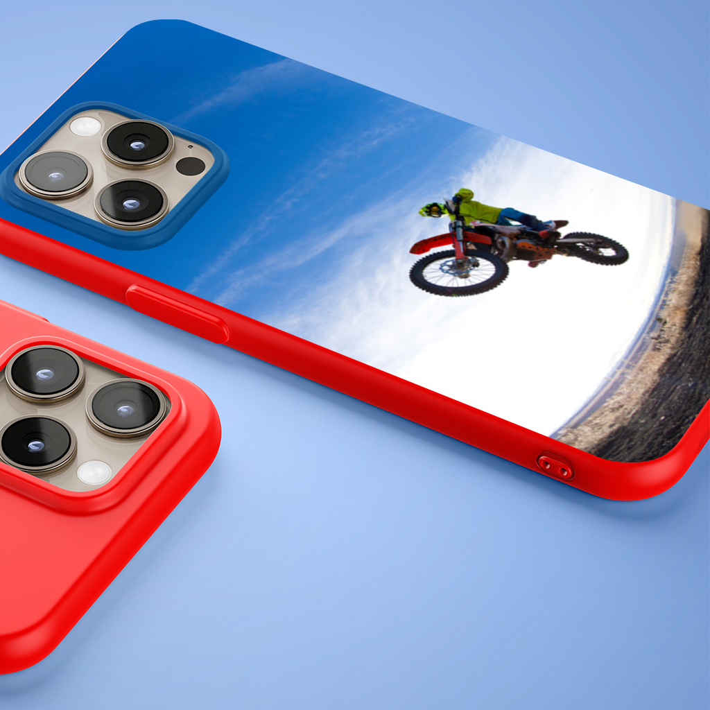 Motocross Mid Air Jump iPhone 15 Pro and Pro Max Case