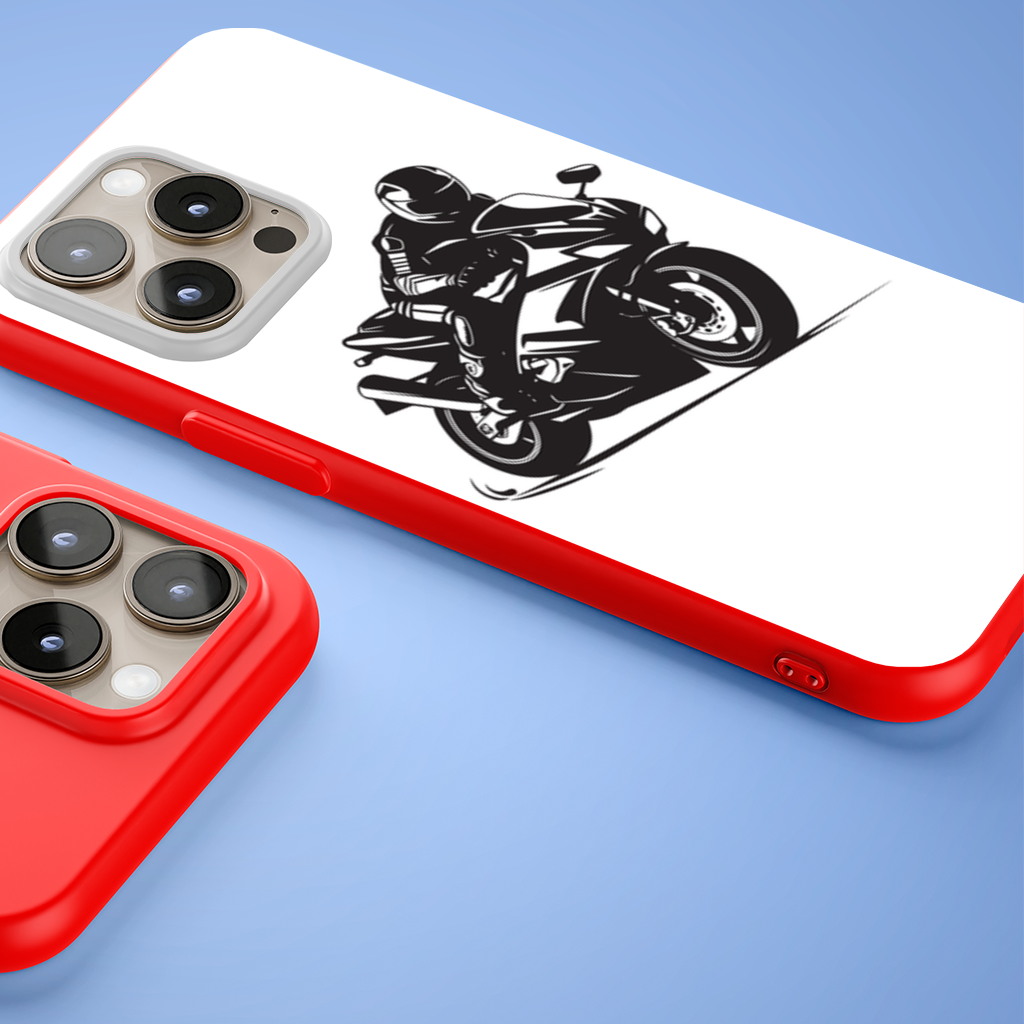 Sportbike Rider Leaning in Corner iPhone 15 Pro and Pro Max Case