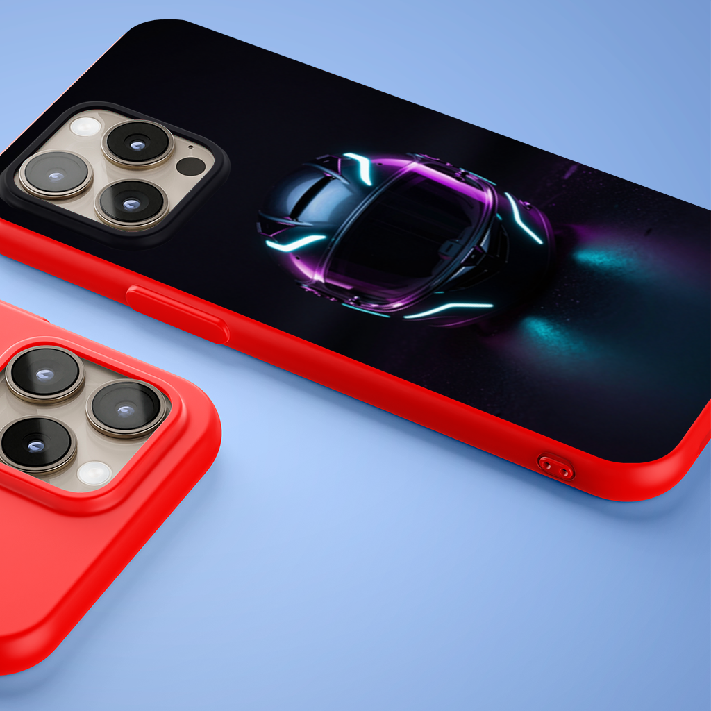 Minimalist Full Face Motorcycle Helmet iPhone 15 Pro and Pro Max Case