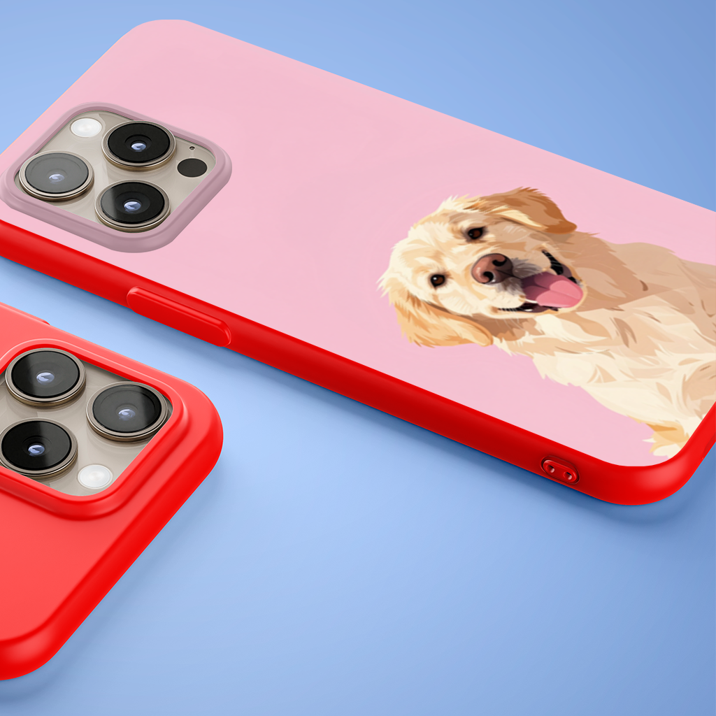 Smiling Golden Retriever Dog iPhone 15 Pro and Pro Max Case