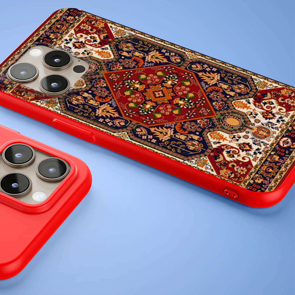Antique Ethnic Tribal Floral iPhone 15 Pro and Pro Max Case