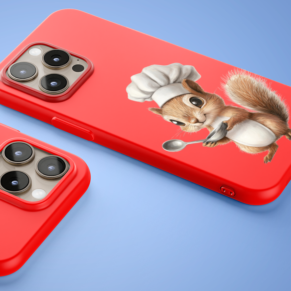 Whimsical Little Chef Squirrel iPhone 15 Pro and Pro Max Case