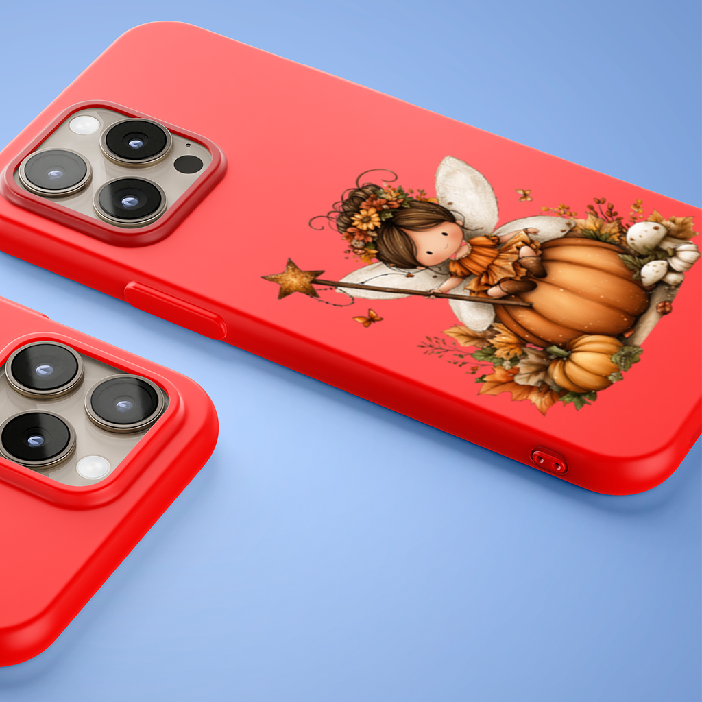 Whimsical Autumn Pumpkin Fairy iPhone 15 Pro and Pro Max Case